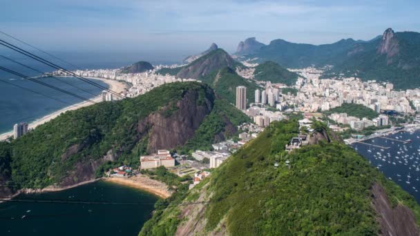 Seilbahn Zuckerhut Pao Acucar Rio Janeiro Brasilien Südamerika — Stockvideo