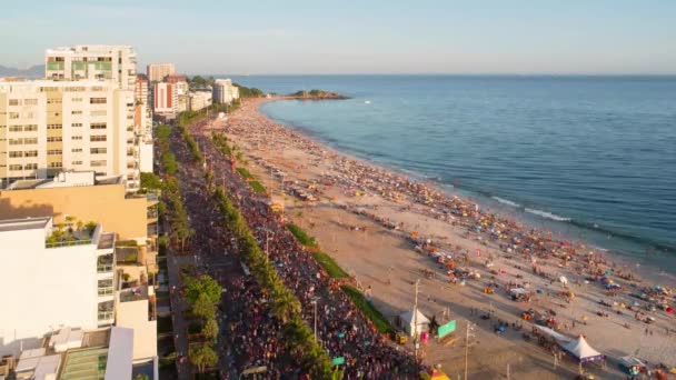 Ipanema Beach Rio Janeiro Brazil Южная Америка Time Lape — стоковое видео