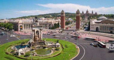 Ulusal Sanat Müzesi, Plaza d 'Espanya, Barcelona, Katalunya (Katalonya) (Katalunya), İspanya, Avrupa - Zaman atlaması