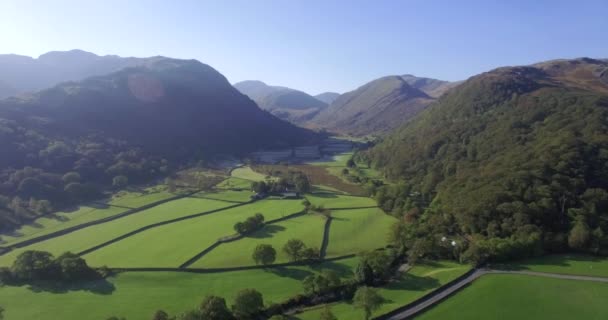 Ngiltere Cumbria Lake District Ulusal Parkı Borrowdale Vadisi Stonethwaite Beck — Stok video