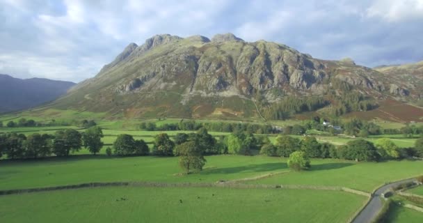 Městě Great Langdale Langdale Pikes Strany Pike Jezerní Cumbria Anglie — Stock video