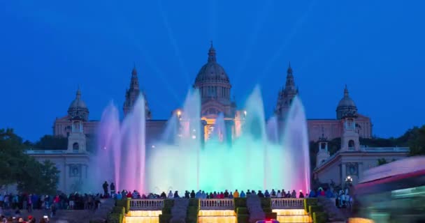 Ulusal Sanat Müzesi Plaza Espanya Barcelona Katalunya Katalonya Katalunya Spanya — Stok video