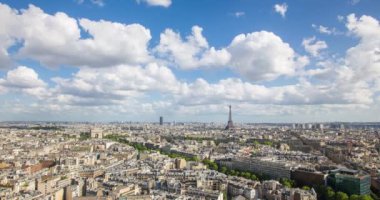 Eyfel Kulesi, çatılar üzerindeki hava manzarasının yükseltilmesi, Paris, Fransa, Avrupa - Zaman aşımı