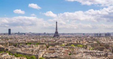 Eyfel Kulesi, çatılar üzerindeki hava manzarasının yükseltilmesi, Paris, Fransa, Avrupa - Zaman aşımı
