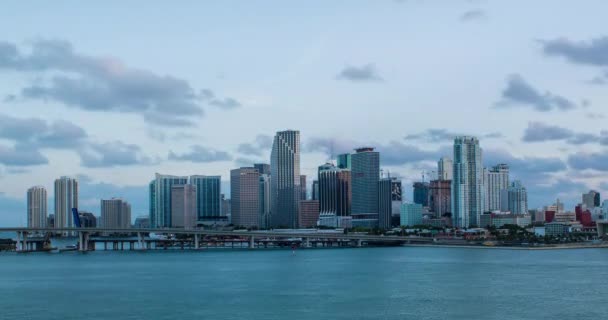 Downtown Miami Skyline Miami Florida Usa Nordamerika — Stockvideo