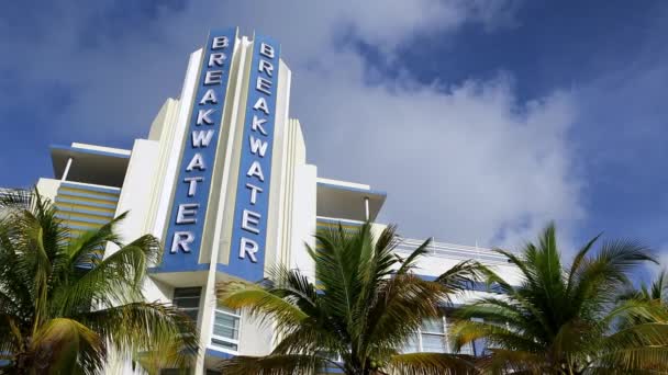 Edificios Apartamentos South Beach Ocean Drive Miami Beach Miami Florida — Vídeo de stock