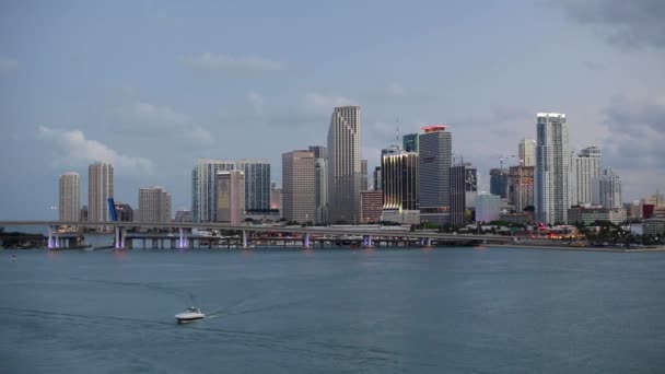 Downtown Miami Skyline Miami Florida Eua América Norte — Vídeo de Stock