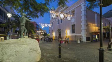 Gibraltar 'ın ana ticaret ve alışveriş bölgesi, Gibraltar, İngiltere.