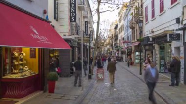 Gibraltar 'ın ana ticaret ve alışveriş bölgesi, Gibraltar, İngiltere.