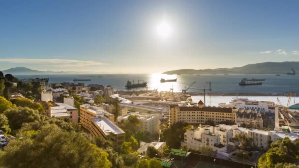 Zeitraffer Der Straße Von Gibraltar Und Der Afrikanischen Küste Marokkos — Stockvideo