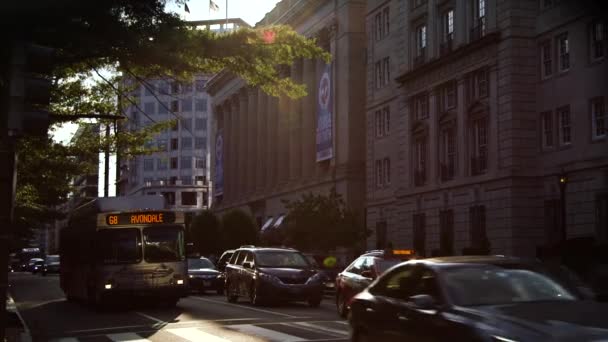 米国ワシントン州 都市通りで車の風光明媚なビュー — ストック動画