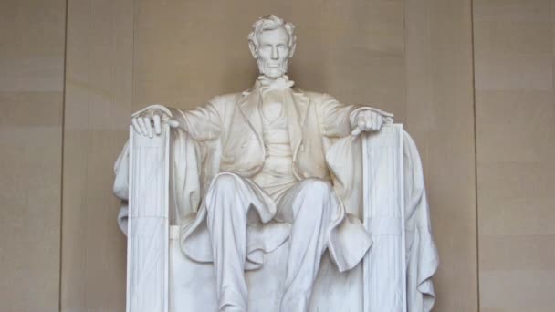 Čelní Pohled Abraham Lincoln Monument Washington Usa Stock Video