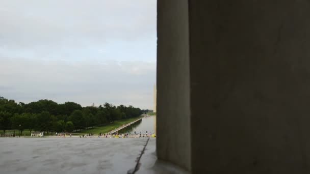 Foco Seletivo Pessoas Obelisco Washington Eua — Vídeo de Stock