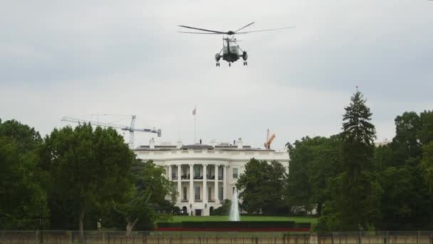 Hélicoptère Devant Maison Blanche Washington États Unis — Video