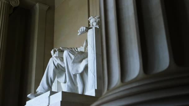 Låg Vinkel Syn Abraham Lincoln Monument Washington Usa — Stockvideo