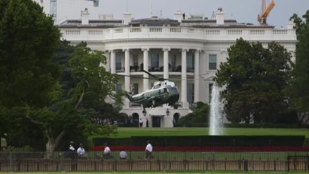 Elicopter Fața Casei Albe Washington Sua — Videoclip de stoc
