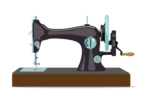 Naaimachine voor naaien en borduurwerk. Woning apparatuur. Vectorillustratie. — Stockvector