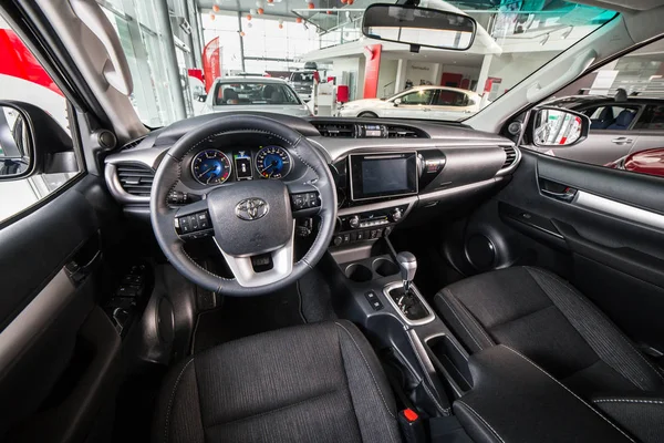 Vinnitsa Oekraïne Maart 2018 Toyota Hilux Conceptauto Interieur Binnen — Stockfoto