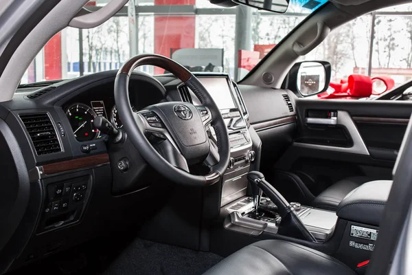 Vinnitsa Ucrânia Março 2018 Toyota Land Cruiser Carro Conceito Interior — Fotografia de Stock