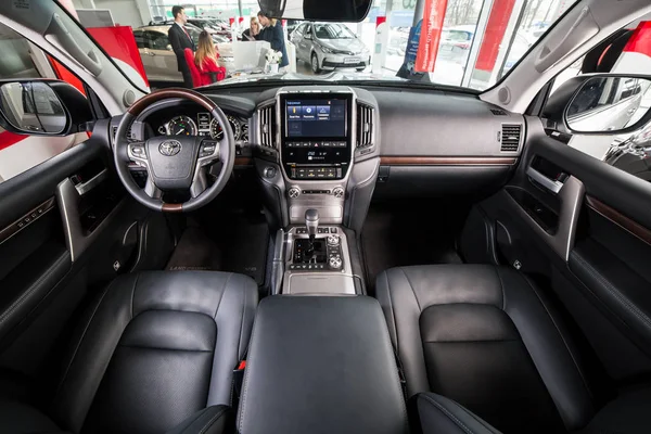 Vinnica Ukrajna Március 2018 Toyota Land Cruiser Koncepció Autó Belső — Stock Fotó
