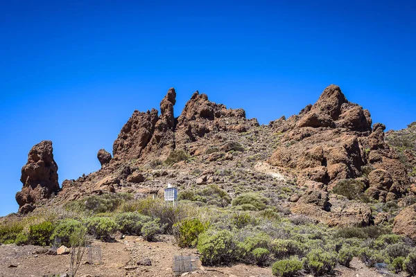 Güzel manzara Teide Milli Parkı, Tenerife, Kanarya Adası, İspanya