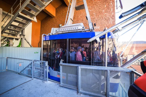 Mayo 2018 Tenerife Islas Canarias España Teleférico Funicular Volcán Parque —  Fotos de Stock