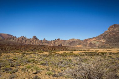 Güzel manzara Teide Milli Parkı, Tenerife, Kanarya Adası, İspanya