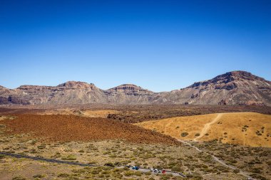 Güzel manzara Teide Milli Parkı, Tenerife, Kanarya Adası, İspanya