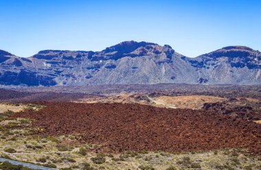 Güzel manzara Teide Milli Parkı, Tenerife, Kanarya Adası, İspanya