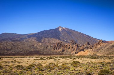 Güzel manzara Teide Milli Parkı, Tenerife, Kanarya Adası, İspanya