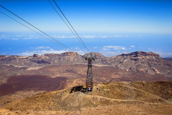 Tenerife Datlovník Španělsko Lanovka Lanová Národním Parku Vulkán Teide — Stock fotografie