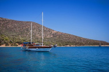 Deniz yat, Türkiye, Bodrum güzel koyda. Ege'nin