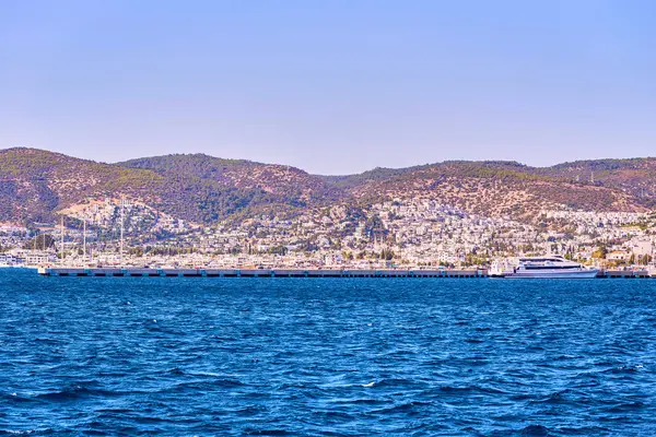 Settembre 2017 Turchia Bodrum Yacht Sul Mare Bellissima Baia Costa — Foto Stock
