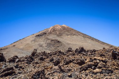Güzel manzara Teide Milli Parkı, Tenerife, Kanarya Adası, İspanya