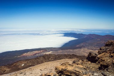 Güzel manzara Teide Milli Parkı, Tenerife, Kanarya Adası, İspanya