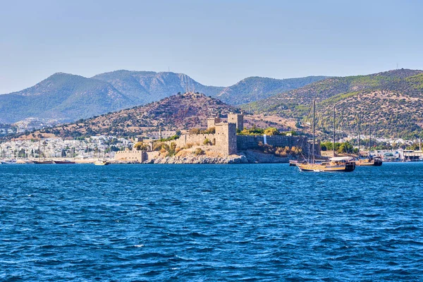 Yacht Sul Mare Bellissima Baia Turchia Bodrum Costa Del Mar — Foto Stock