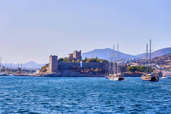 Jachta Moře Zátoku Turecku Bodrum Egejském Pobřeží — Stock fotografie