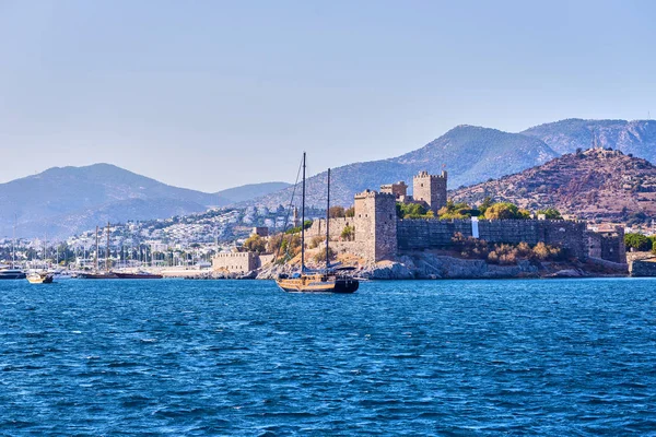 Settembre 2017 Turchia Bodrum Yacht Sul Mare Bellissima Baia Turchia — Foto Stock