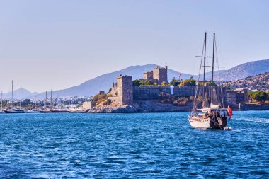 14 Eylül, 2017 - Türkiye, Bodrum. Deniz yat, Türkiye, Bodrum güzel koyda. Ege'nin