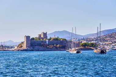 14 Eylül, 2017 - Türkiye, Bodrum. Deniz yat, Türkiye, Bodrum güzel koyda. Ege'nin