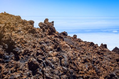 Güzel manzara Teide Milli Parkı, Tenerife, Kanarya Adası, İspanya