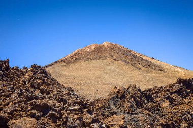 Güzel manzara Teide Milli Parkı, Tenerife, Kanarya Adası, İspanya