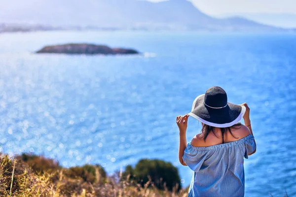 Bodrum Türkiye Güneşli Gün Mavi Gökyüzü Ile Deniz Manzaralı Zevk — Stok fotoğraf