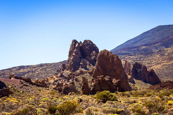 Gyönyörű táj, a Teide Nemzeti park, Tenerife, Kanári-szigetek, Spanyolország — Stock Fotó