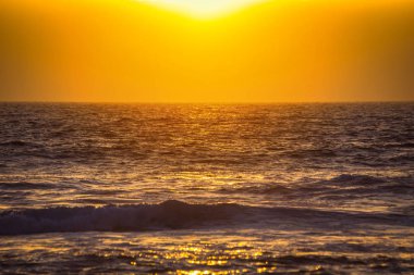 Tenerife Kanarya Adası İspanya 'da Atlantik Okyanusunda Güneş Batıyor