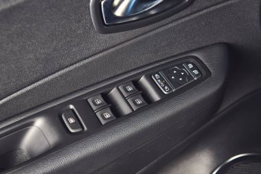 Vinnitsa, Ukrayna-Nisan 02, 2019. Renault Captur-showroom yeni model araba sunumu-iç içinde