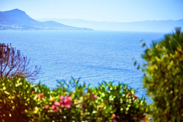 Bodrum, Turkey: Beautiful sea landscape with blue sky on sunny day. Vacation Outdoors Seascape Summer Travel Concept — Stock Photo, Image