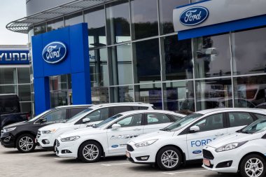07 Ağustos 2017 - Vinnitsa, Ukrayna. Ford Showroom