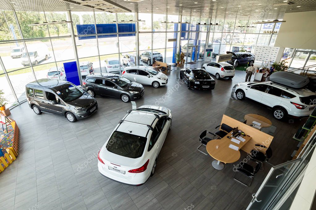 07 of August 2017 - Vinnitsa, Ukraine. Showroom of  FORD