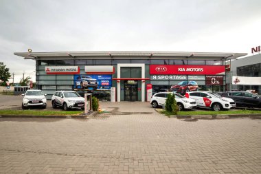 07 Ağustos 2017 - Vinnitsa, Ukrayna. Mitsubishi Showroom